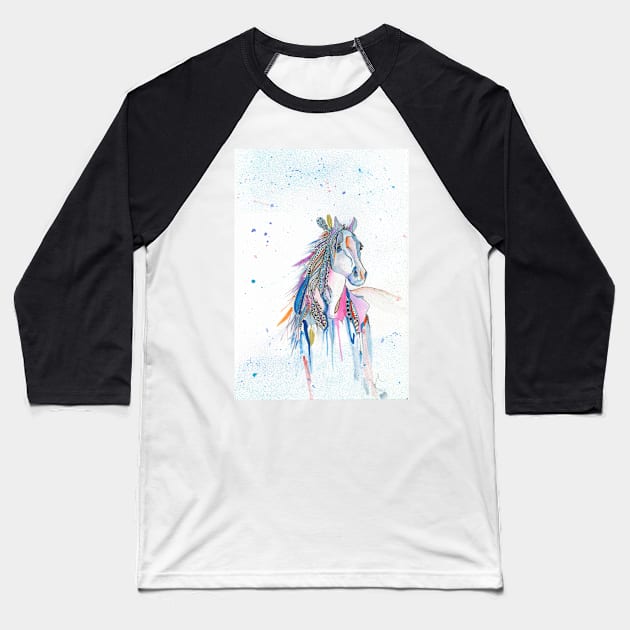 Water colour stallion Baseball T-Shirt by atep